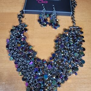 Paparazzi Iridescent Multicolor Necklace Set